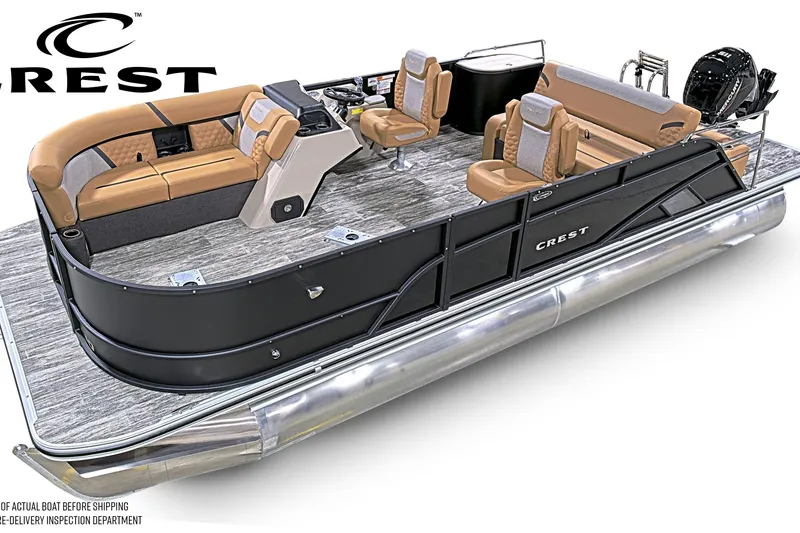 The Image of 2026 Crest Conquest 230 SLSC pontoon boat with luxurious seating and modern design. - 1