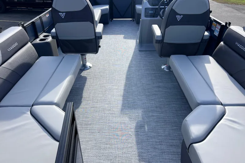 Slide: The Image of Interior of 2026 Viaggio V 20U boat with spacious seating and modern design. - 13