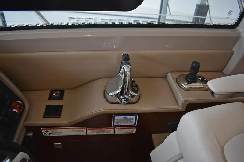 Slide: The Image of Luxurious interior of 2017 Sea Ray Sundancer 460 yacht cabin with elegant wood finish. - 41