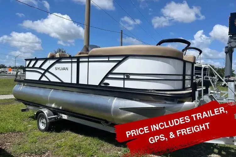 The Image of 2026 Sylvan Mirage Fish 820 Party Fish pontoon boat with trailer, GPS, and freight included. - 0