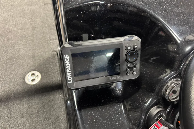 Slide: The Image of Lowrance Eagle 5 fishfinder on 2026 Nitro ZV19 Sport boat dashboard. - 10