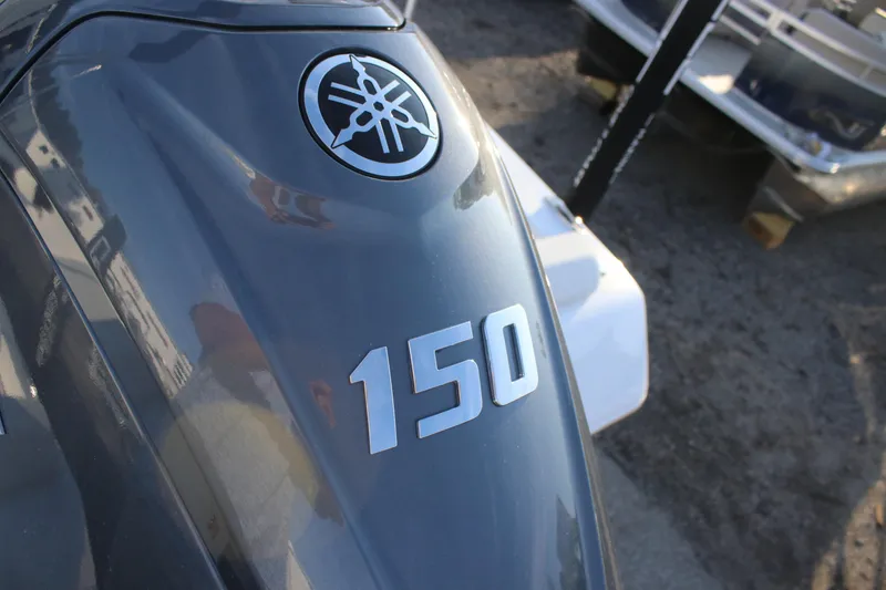 Slide: The Image of Yamaha 150 outboard engine on 2026 Tidewater 198 CC Adventure boat. - 22