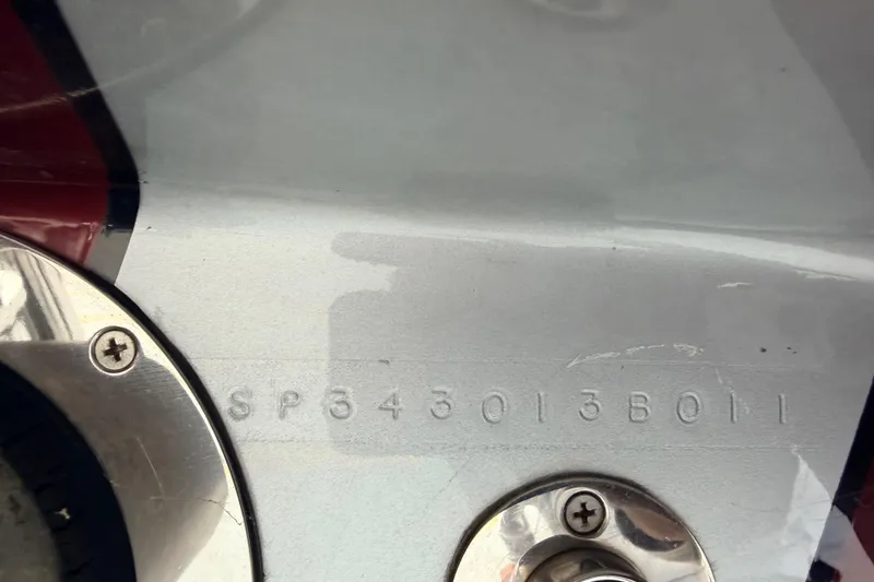 Slide: The Image of 2011 Sunsation F4 boat hull identification number (HIN) close-up. - 24