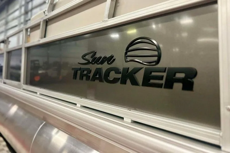 Slide: The Image of 2026 Sun Tracker Bass Buggy 16 XL Select logo on boat exterior. - 15
