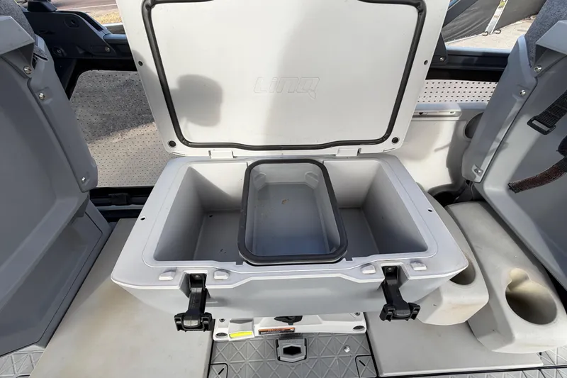 Slide: The Image of 2022 Sea-Doo Switch Sport 21 interior with spacious seating and modern design. - 30