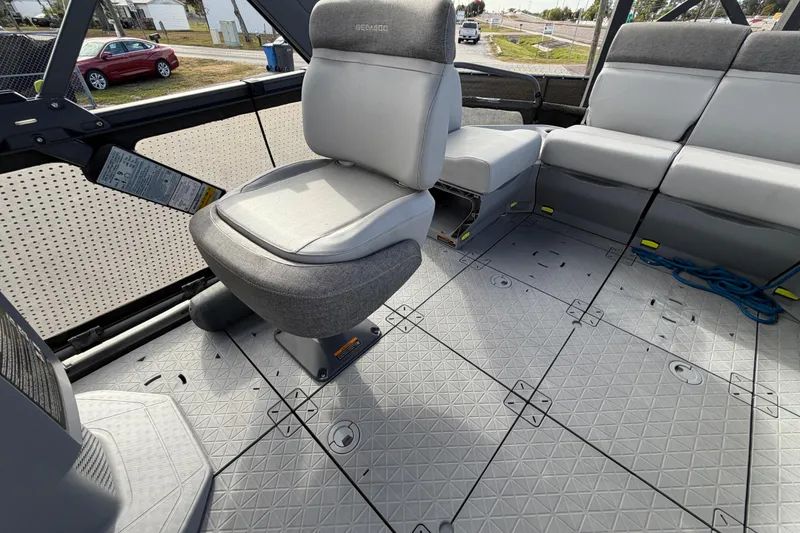Slide: The Image of 2022 Sea-Doo Switch Sport 21 deck with storage box and fuel container. - 46