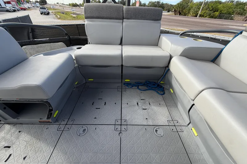 Slide: The Image of 2022 Sea-Doo Switch Sport 21 trailer wheel on pavement. - 48