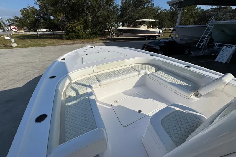 Slide: The Image of 2020 Caymas 28 HB boat with spacious seating and sleek design. - 21