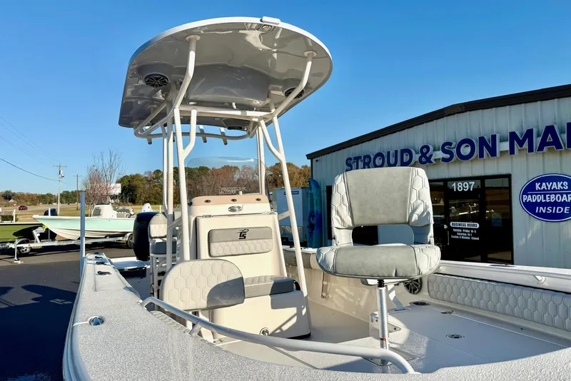 Slide: The Image of 2026 Carolina Skiff 24 Ultra Elite boat at Stroud & Son Marine dealership. - 11