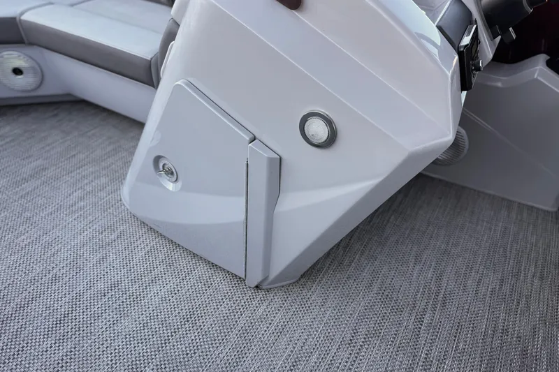 Slide: The Image of 2023 Bennington 22 XSR boat interior with sleek seating and modern design. - 24