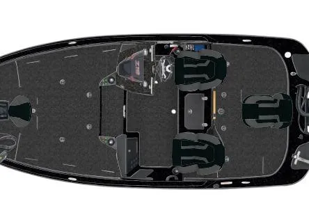 Slide: The Image of Top view of 2026 Nitro Z18 Pro boat interior layout with seating and controls. - 2