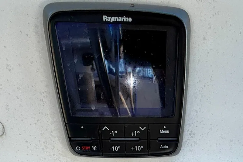 Slide: The Image of Raymarine navigation display on a 1988 Catalina 36 sailboat. - 15