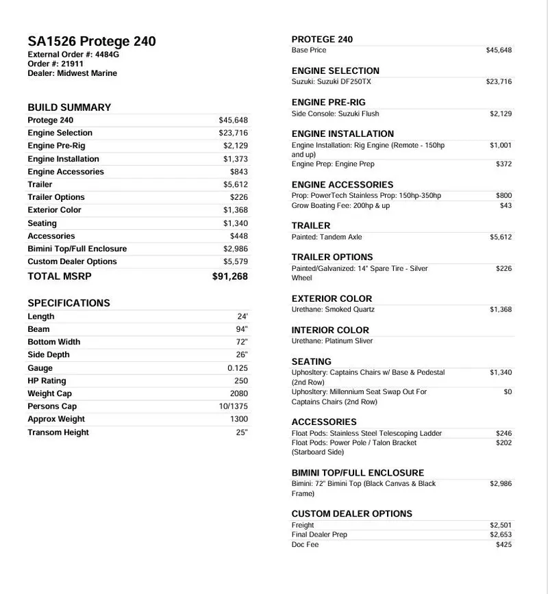 Slide: The Image of SeaArk Protege 240 2026 - 4