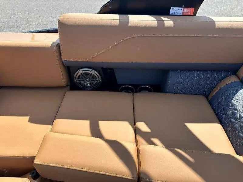 Slide: The Image of Interior of 2026 Harris Solstice 230 SL with beige upholstery. - 22