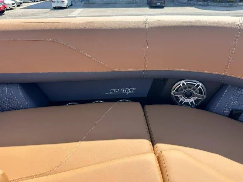 Slide: The Image of Interior of 2026 Harris Solstice 230 SL with speaker. - 27