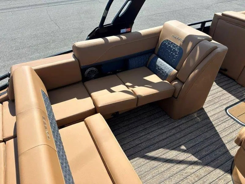 Slide: The Image of Luxurious seating in the 2026 Harris Solstice 230 SL pontoon boat. - 30