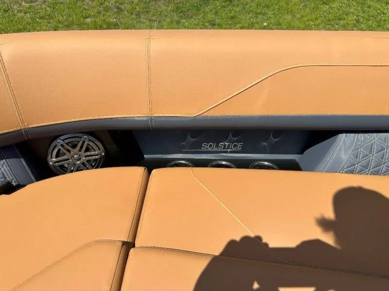 Slide: The Image of Interior of 2026 Harris Solstice 230 SL with beige upholstery. - 31