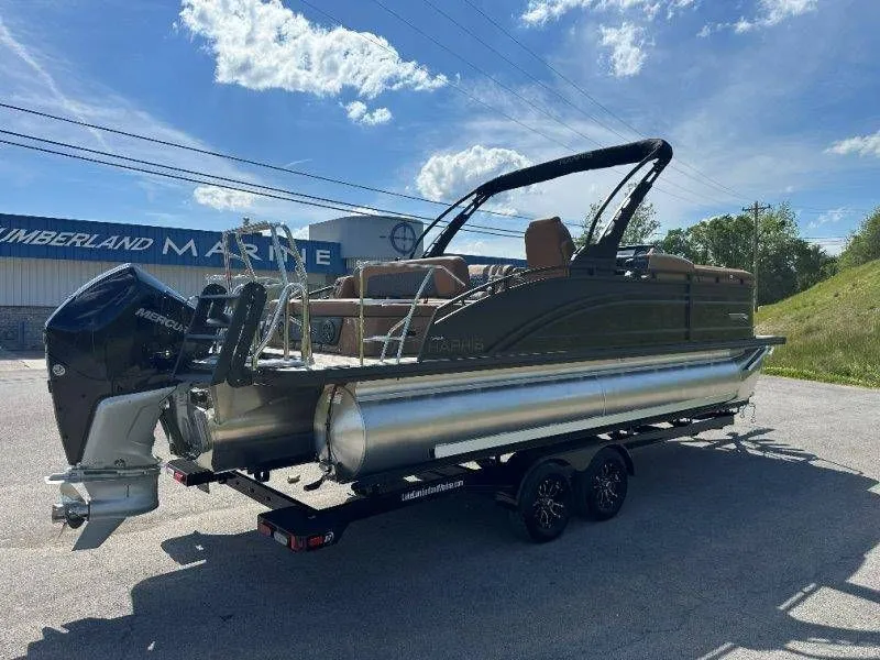 Slide: The Image of 2026 Harris Solstice 230 SL pontoon boat on trailer at Cumberland Marine. - 43