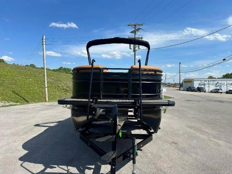Slide: The Image of 2026 Harris Solstice 230 SL pontoon boat on trailer. - 44