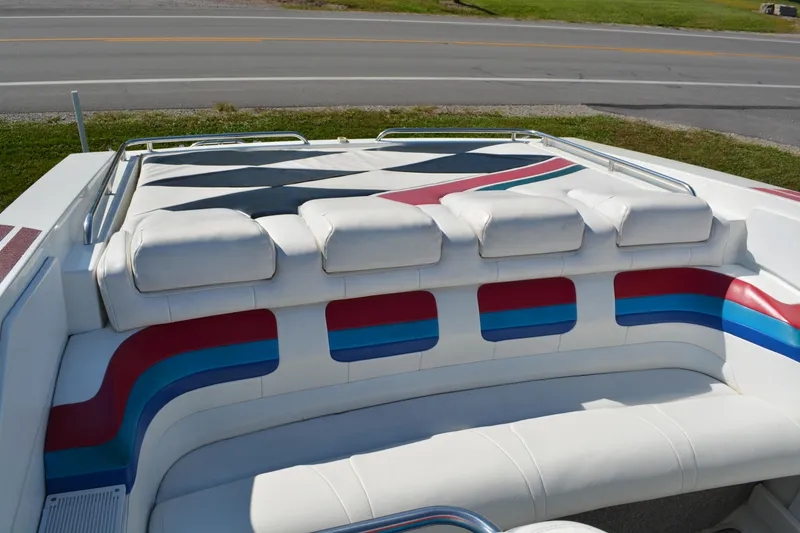 Slide: The Image of 2000 Formula 271 FASTech boat with colorful upholstery and sleek design. - 7