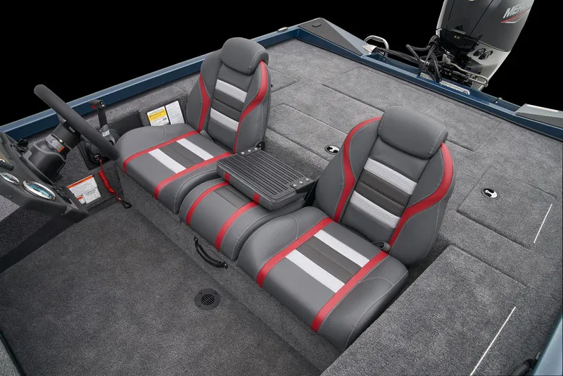 Slide: The Image of 2026 Ranger RT178C boat logo on gray surface with textured carpet. - 27