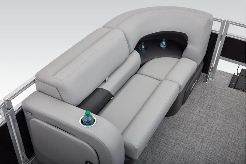 Slide: The Image of Storage compartment in 2026 Sun Tracker SportFish 22 DLX boat, open and empty. - 28