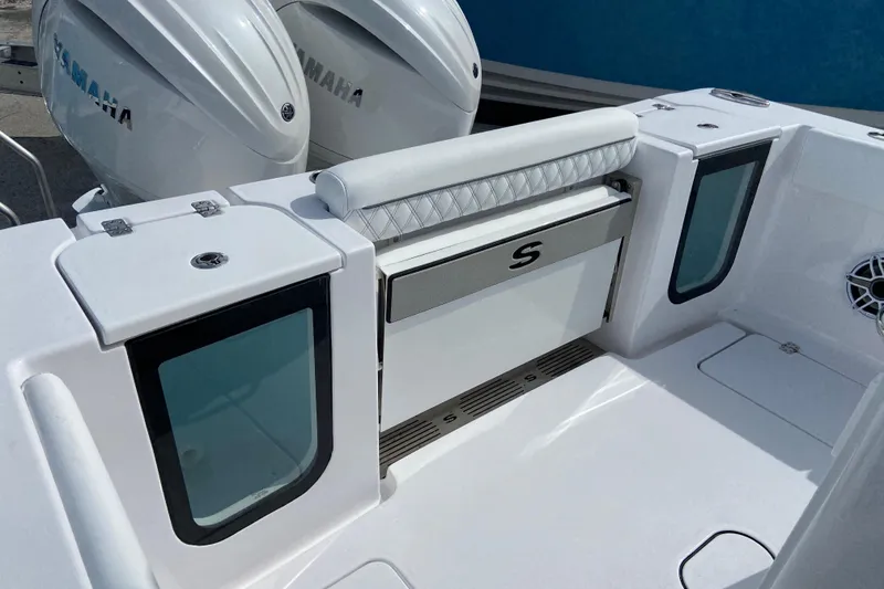 Slide: The Image of 2026 Sportsman Open 262 Center Console boat interior with modern features and sleek design. - 27