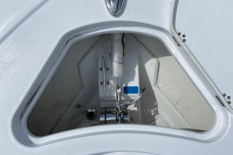 Slide: The Image of Anchor compartment of 2026 Sportsman Open 262 Center Console boat. - 46
