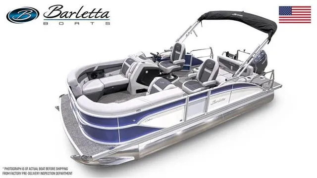 The Image of 2024 Barletta Cabrio C20UC pontoon boat with sleek design and comfortable seating. - 1