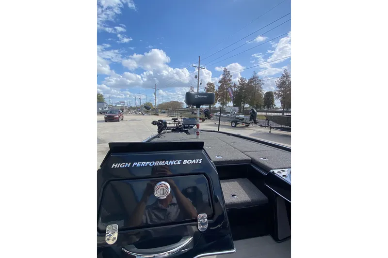 Slide: The Image of 2023 Blazer 625 Pro Elite high-performance boat under a clear blue sky. - 15