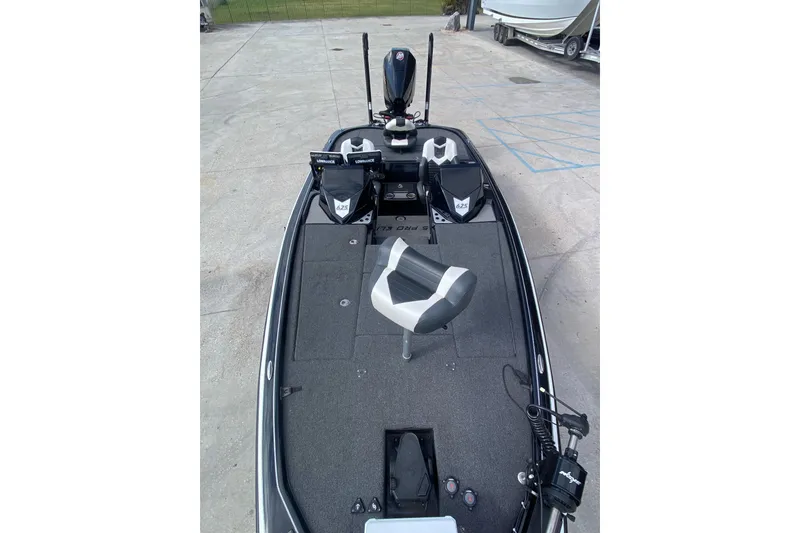 Slide: The Image of 2023 Blazer 625 Pro Elite fishing boat with advanced navigation equipment. - 16