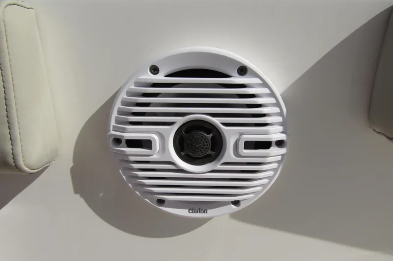Slide: The Image of White Clarion speaker on 2022 Key West 219 FS boat. - 13