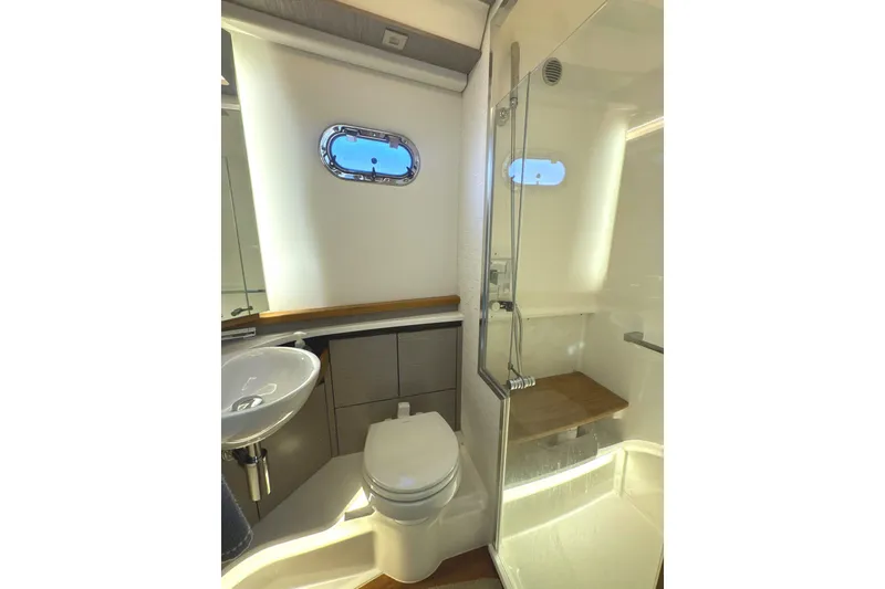 Slide: The Image of Luxurious bathroom of the 2024 Tiara Yachts 48 LS. - 15