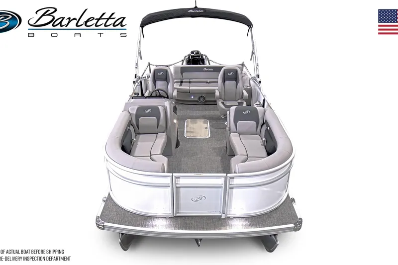Slide: The Image of 2026 Barletta ARIA 22UC pontoon boat with spacious seating and sleek design. - 38