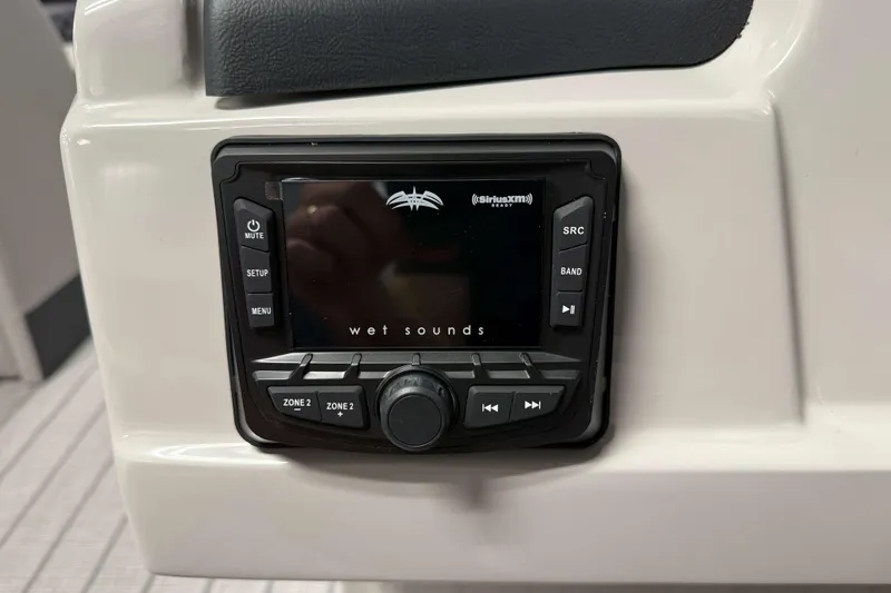Slide: The Image of Wet Sounds audio system in 2026 Sylvan L3 CLZ DH boat dashboard. - 13