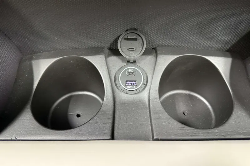 Slide: The Image of 2026 Sylvan L3 CLZ DH cup holders with USB charging ports. - 4