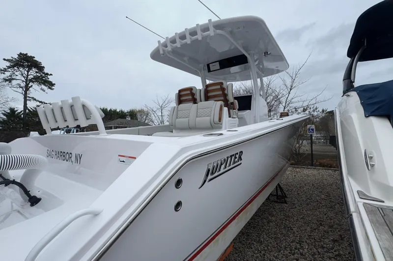 Slide: The Image of 2024 Jupiter 32 FS boat in Sag Harbor, NY, featuring sleek design and modern amenities. - 7