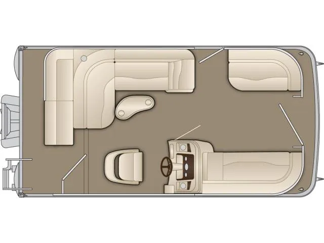 Slide: The Image of Manufacturer Provided Image: Top view of 2015 Bennington 18 SLX pontoon boat layout. - 27