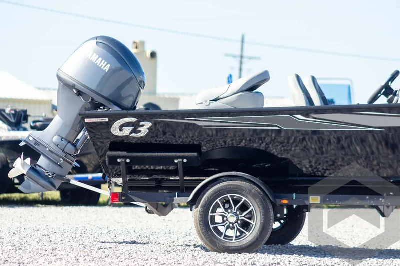 Slide: The Image of 2026 G3 Sportsman 1610 boat with Yamaha motor on a trailer. - 5