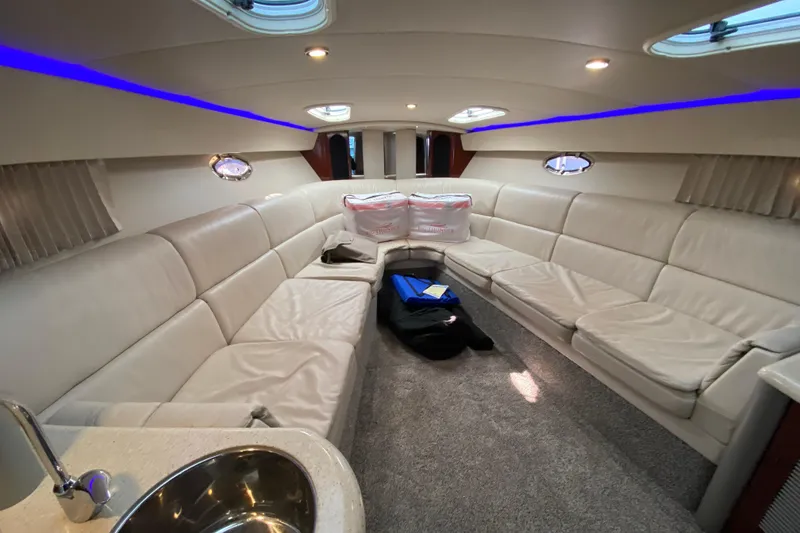 Slide: The Image of Luxurious interior of a 2006 Formula 400 Super Sport yacht with plush seating. - 22