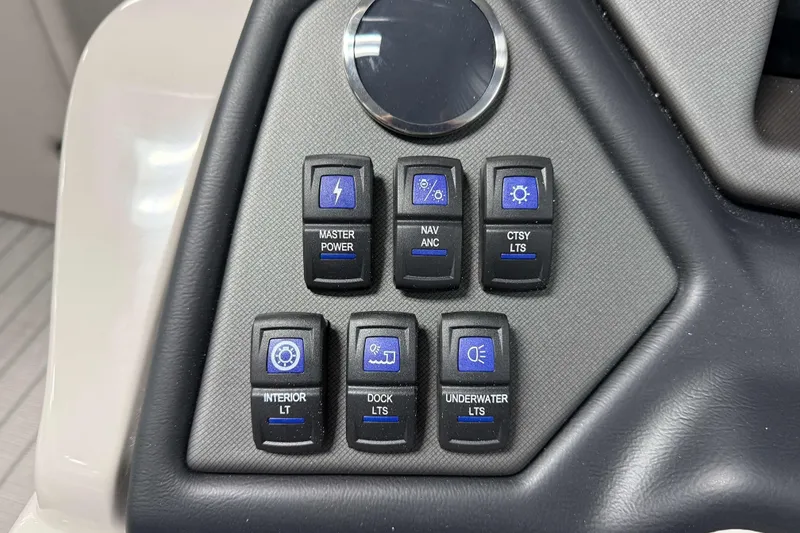 Slide: The Image of Control panel of 2026 Sylvan L3 DLZ Platinum with various lighting switches. - 13