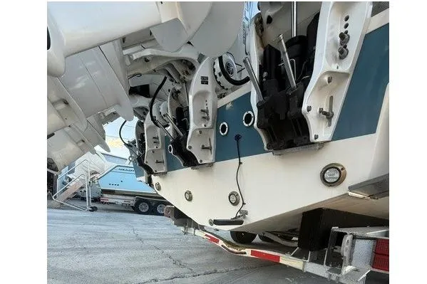 Slide: The Image of 2020 Grady-White Canyon 376 boat, showcasing sleek deck design and modern features. - 6