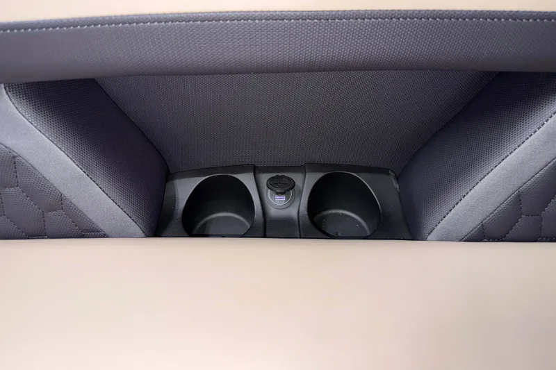 Slide: The Image of 2026 Sylvan L3 RLZ interior cup holders and USB port detail. - 4