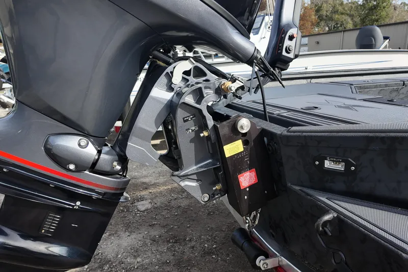 Slide: The Image of 2026 Xpress X18DB boat motor and transom detail, showcasing advanced design and engineering. - 12