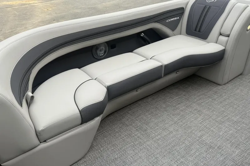 Slide: The Image of Luxurious seating on 2025 Barletta CORSA 25M boat, featuring sleek design and premium materials. - 6