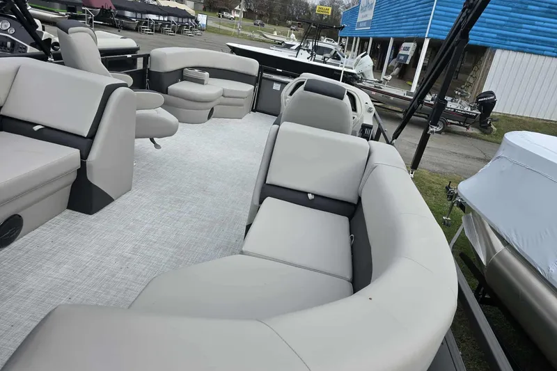 Slide: The Image of Luxurious 2026 Dockside boat interior with plush seating and modern design. - 9