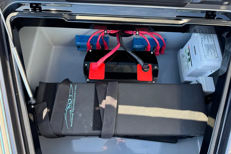 Slide: The Image of Interior of 2025 MTI 440X showing battery and electrical components. - 18