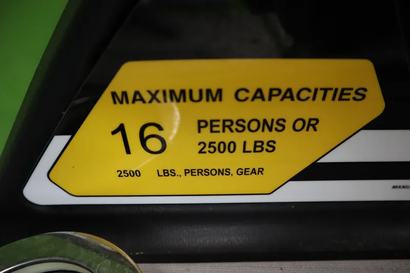 Slide: The Image of 2021 Nautique Super Air Nautique G23 capacity label: 16 persons or 2500 lbs. - 13