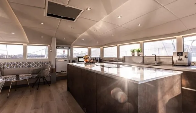 Slide: The Image of Luxurious interior of 2024 Eyecat 55 Autumn yacht with modern kitchen and seating area. - 41