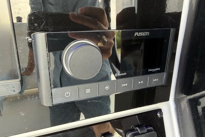 Slide: The Image of Fusion audio system on 2026 Sea Hunt Gamefish 30 Coffin Box boat. - 20